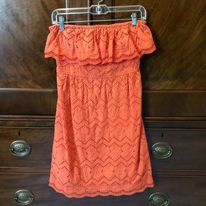 Strapless Eyelet Dress
